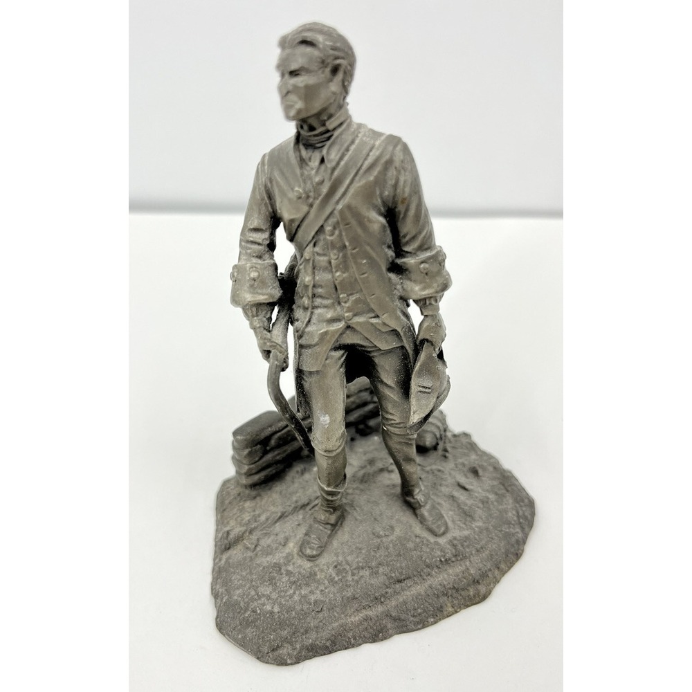 1976 Franklin Mint Fine Pewter Militiaman Minot's Alarm Company 4" Figurine